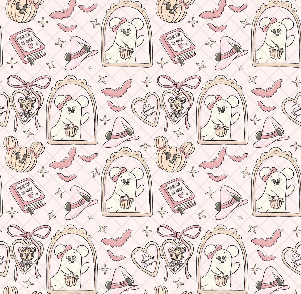Cap sleeve Top - Pink Ghosties
