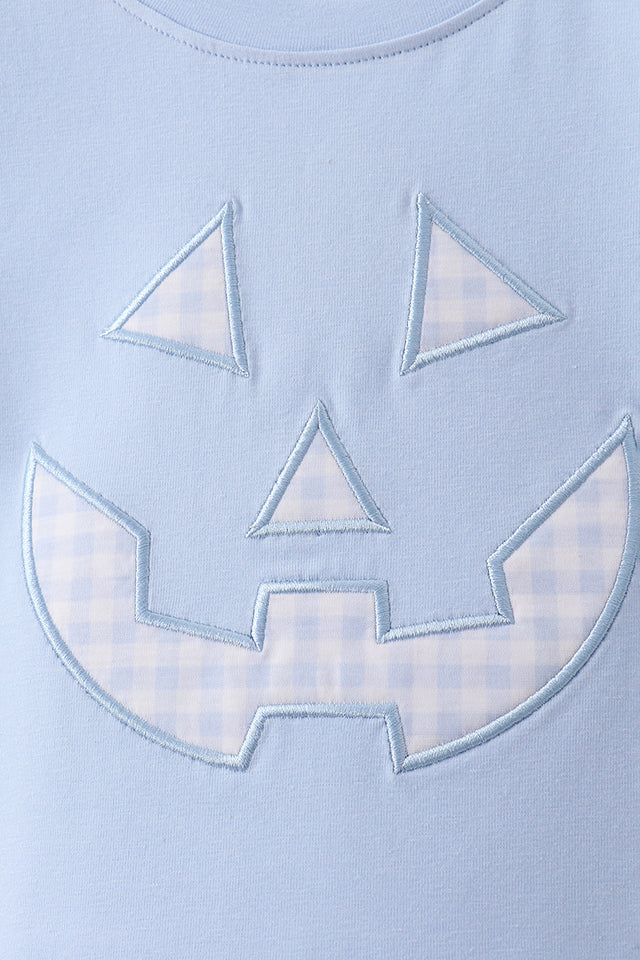 Blue Halloween Gingham Set