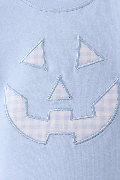 Blue Halloween Gingham Set