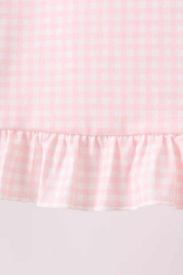 Pink Halloween Gingham Set