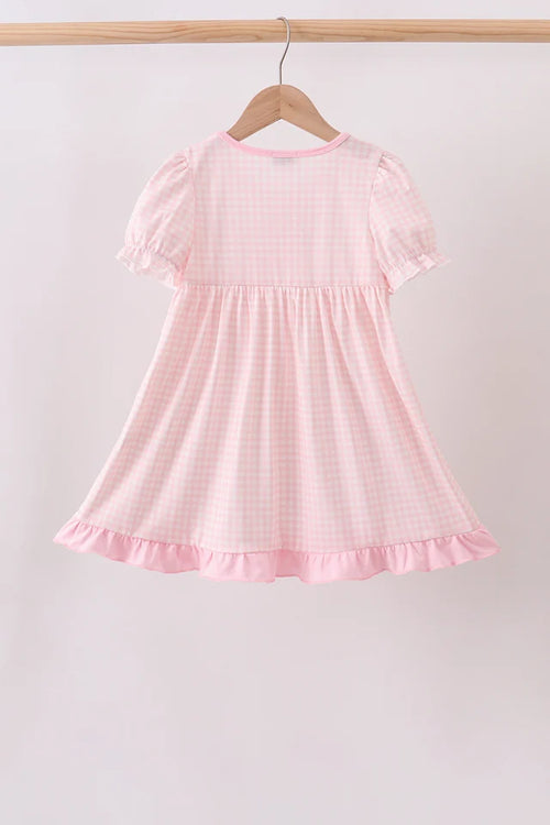 Pink Halloween Gingham Dress