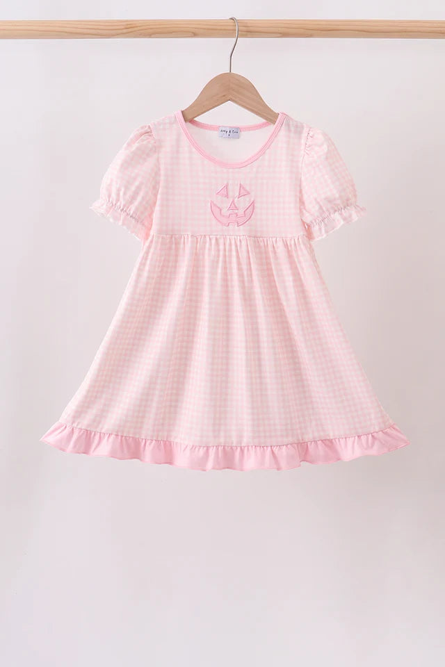Pink Halloween Gingham Dress