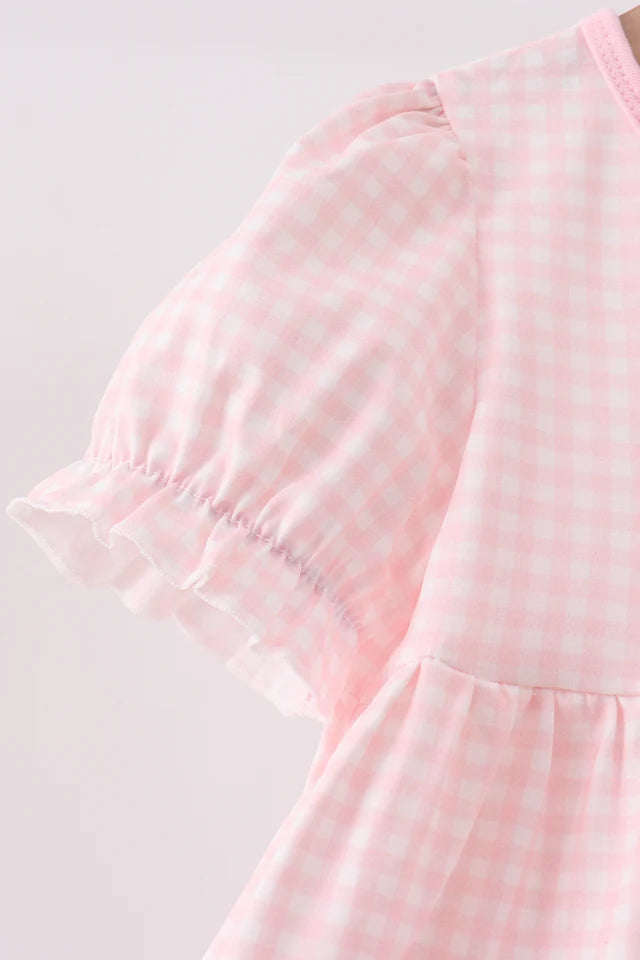 Pink Halloween Gingham Dress