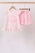 Pink Halloween Gingham Set