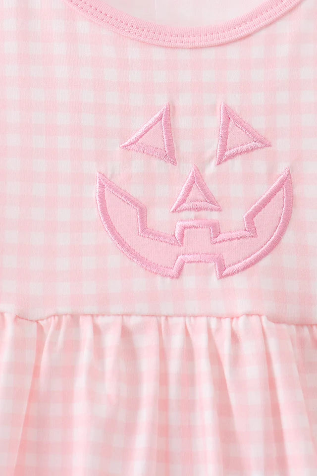 Pink Halloween Gingham Dress