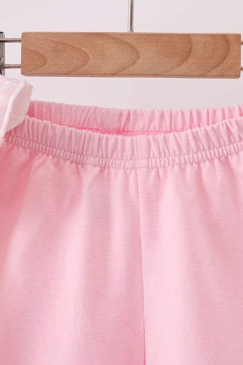 Pink Halloween Gingham Set